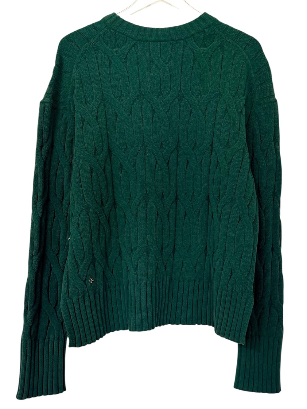 NWT Lululemon Cable Knit Oversized Crew Neck Sweater Storm Teal Size XS - Picture 9 of 11